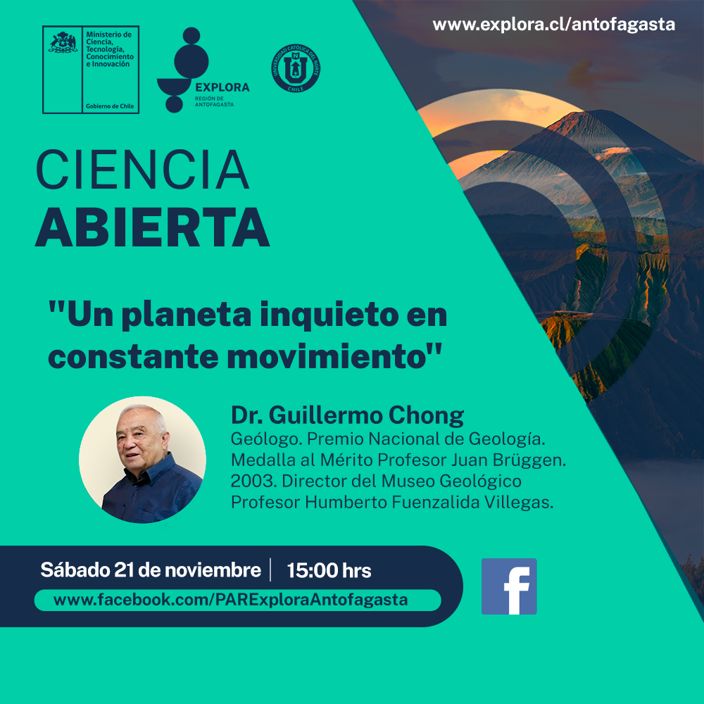 Dr. Guillermo Chong dictó charla en vivo acerca de la Tierra y sus sorprendentes características