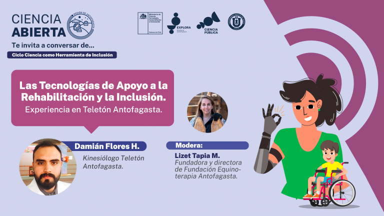 Próxima charla de Ciencia Abierta invita a conocer los aportes de la tecnología y la ciencia en los procesos de rehabilitación en la región de Antofagasta