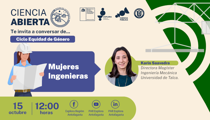 PRIMERA INGENIERA AEROESPACIAL DE CHILE ESTARÁ PRESENTE EN CICLO DE CIENCIA ABIERTA
