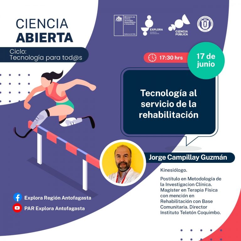 Director de Teletón Coquimbo inaugurará segundo ciclo de charlas Ciencia Abierta de Explora Antofagasta