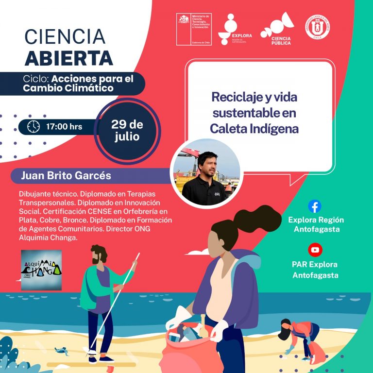 Fundador de Alquimia Changa dictará charla sobre reciclaje transmitida por Explora Antofagasta
