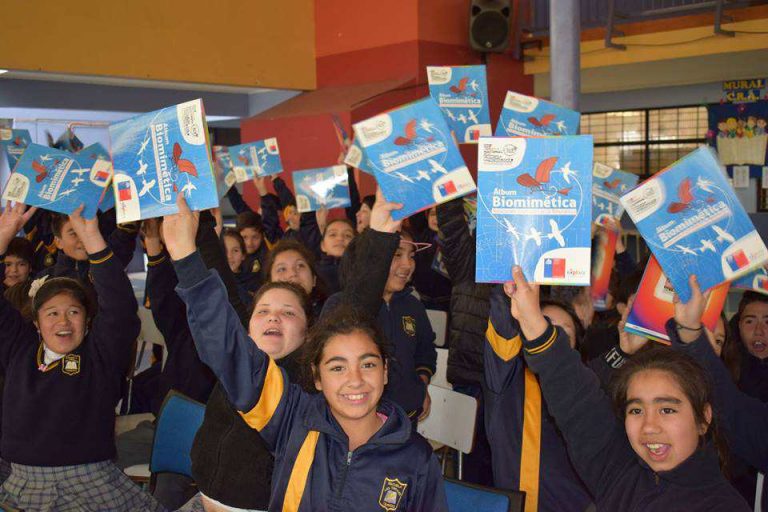 En el Día de la Ciencia en Mi Colegio se realizó el lanzamiento oficial del álbum de la Biomimética en La Araucanía