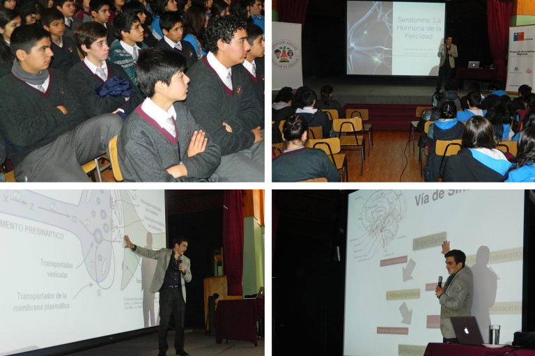 La verdad detrás de la serotonina revela académico en charla dictada en el Colegio Angol