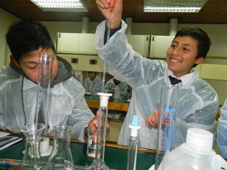 Ex estudiantes de Cunco Chico experimentan la ciencia en laboratorios de la UFRO