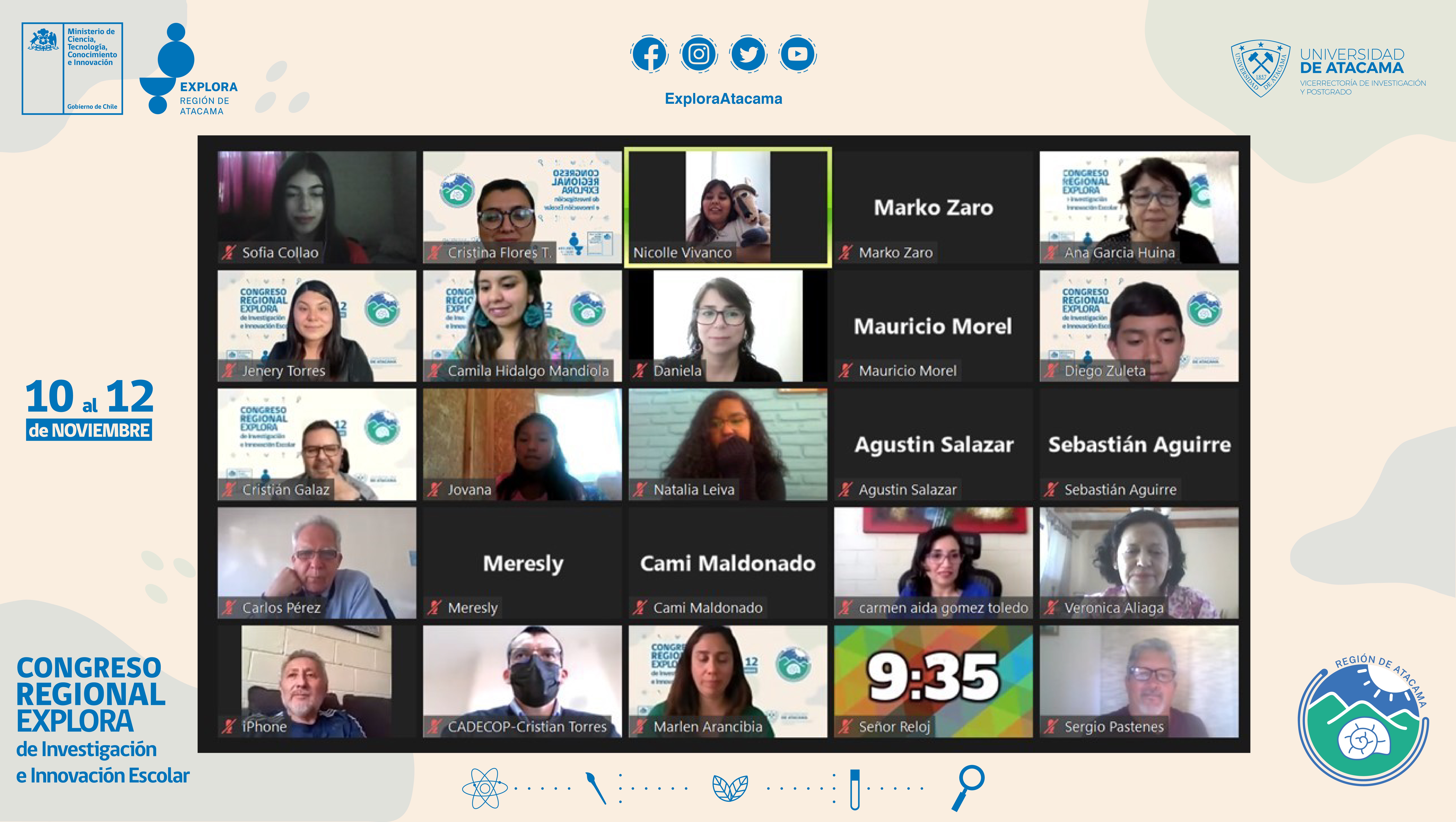 Estudiantes presentaron innovadores proyectos en el Congreso Regional Escolar Explora 2021