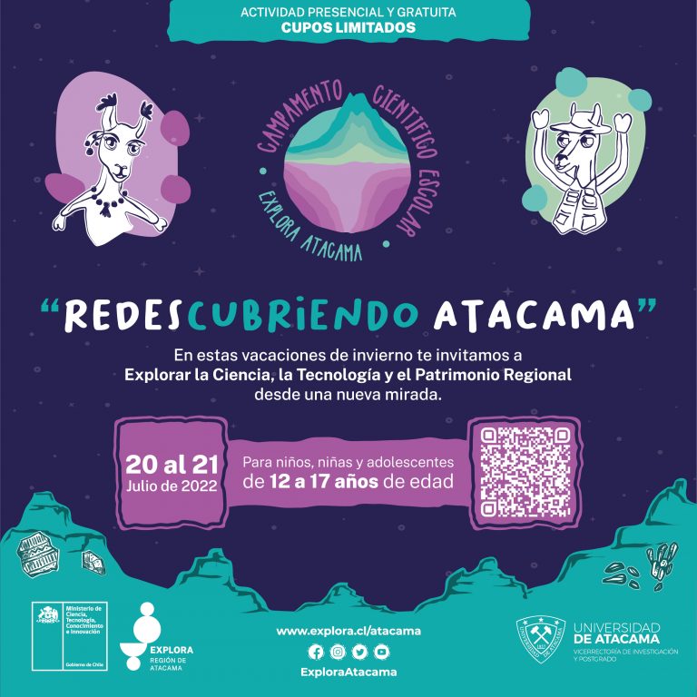 Explora Atacama invita a niños, niñas y adolescentes a “REDEScubrir” la región en Campamento Científico Escolar   