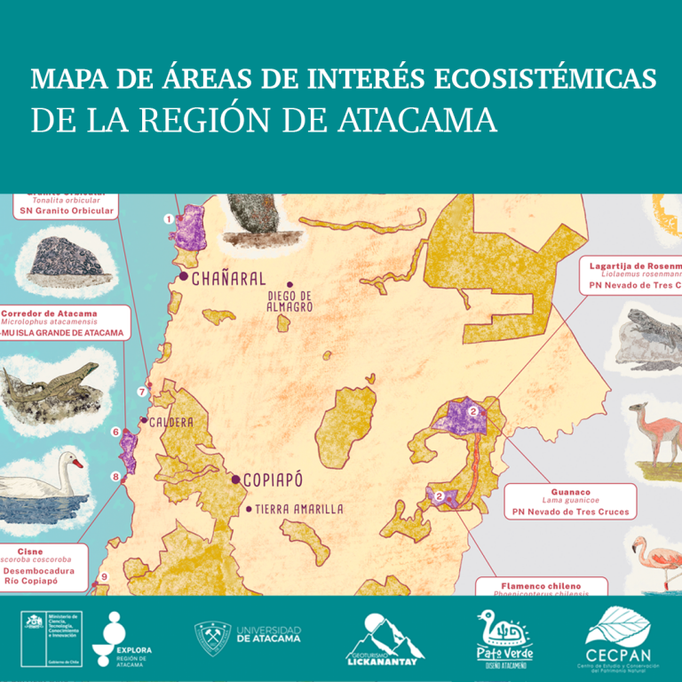Mapa de Áreas de Interés Ecosistémicas de la Región de Atacama