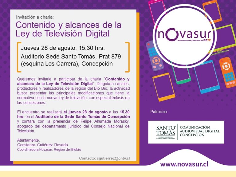 Novasur invita a analizar el contenido y alcances de Ley de Televisión Digital