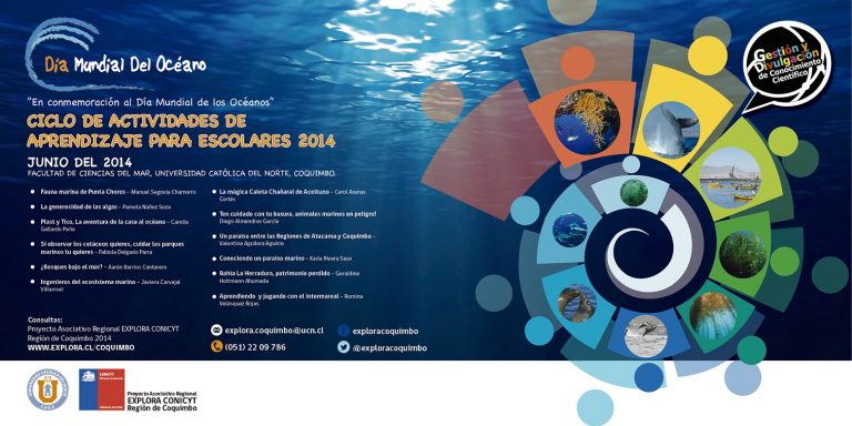 Se inician los ciclos de actividades de aprendizaje, en el marco del día Mundial de los Océanos