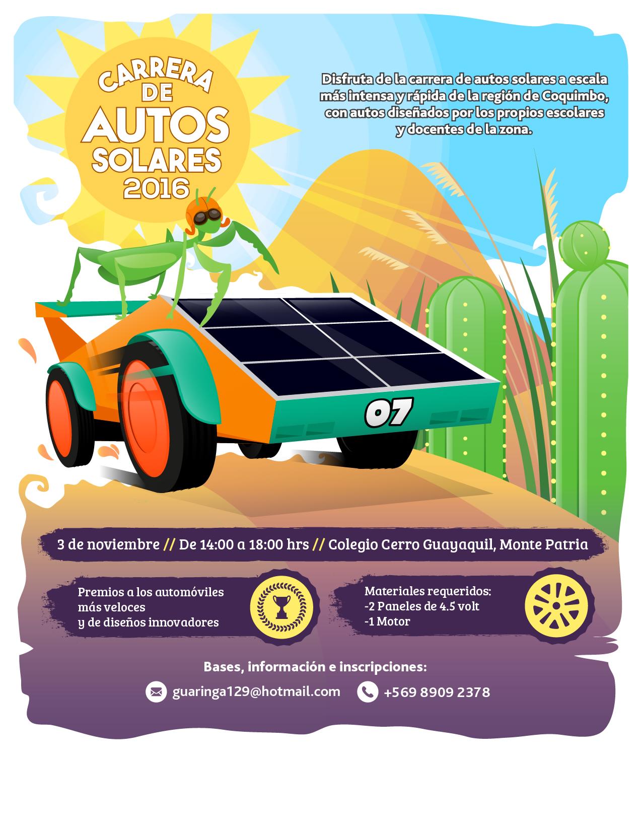 En Monte Patria vivirán la carrera de autos solares a escala más vibrante de la región