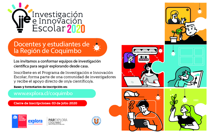 Se abren convocatorias para postular a programa remoto para la Investigación e Innovación Escolar