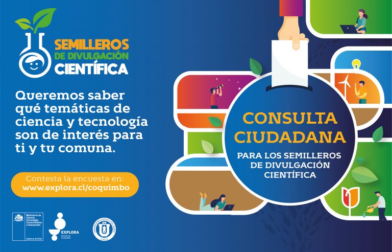 ¿Quieres expresar tu voz en relación a la ciencia regional? Te invitamos a participar de la consulta ciudadana “Semilleros de Divulgación Científica”