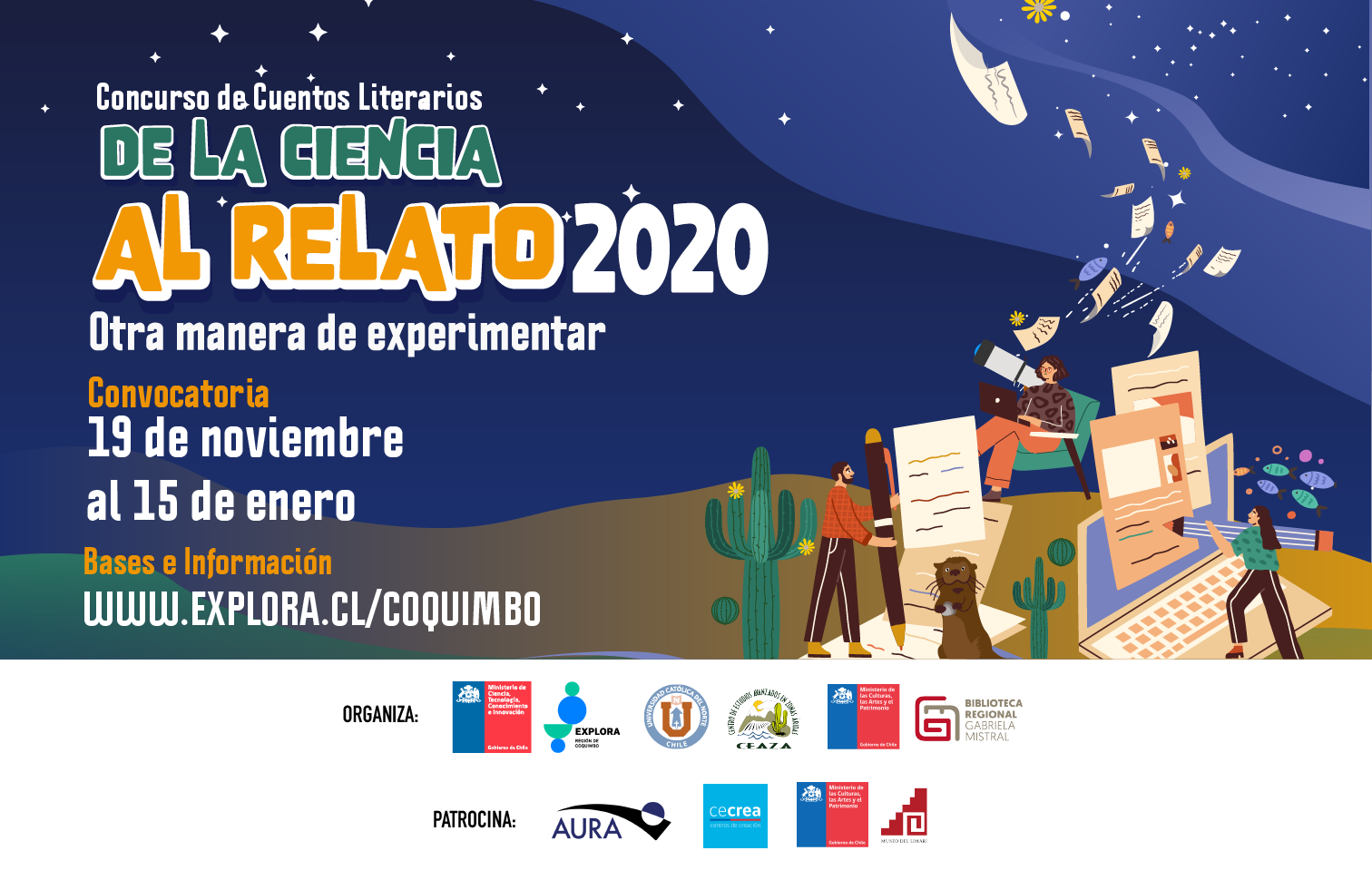 Ya tenemos a los ganadores del concurso de cuentos literarios “de la ciencia al relato” 2020