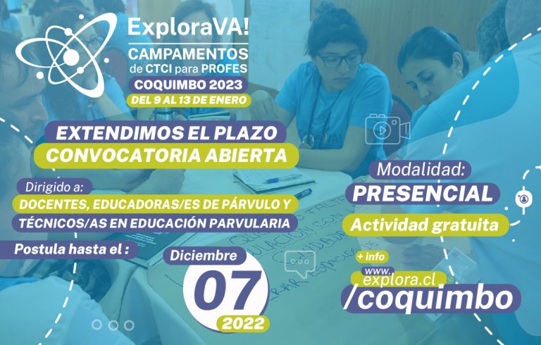 Atención docentes: se abre convocatoria para participar del campamento gratuito ExploraVA!