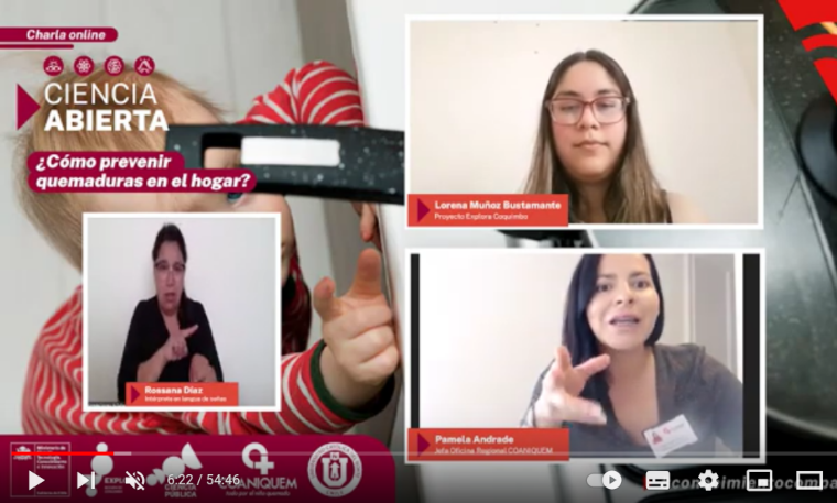 Charla de “Ciencia Abierta” abordó cómo evitar las quemaduras en el hogar