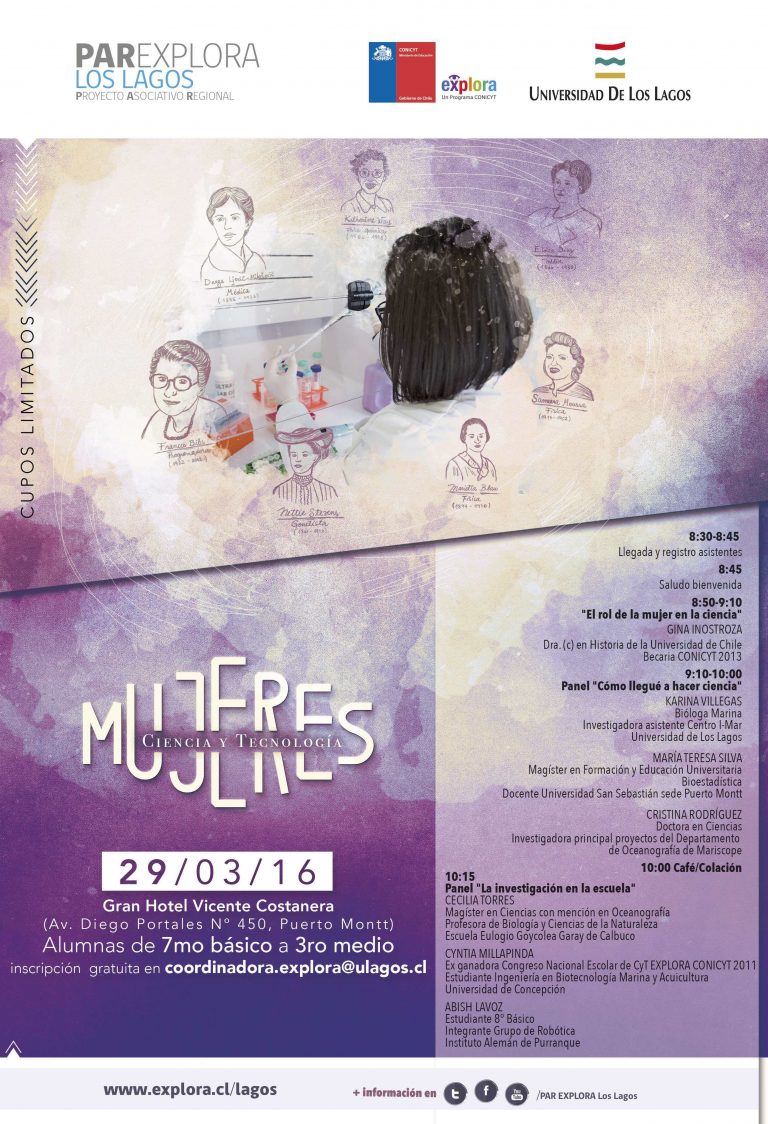 En Puerto Montt se realizará primer Seminario: “Mujeres, Ciencia y Tecnología”