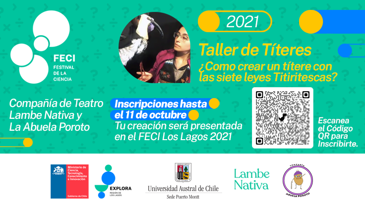 Inscríbete en el Taller de Títeres: ¿Cómo crear un títere con las siete Leyes Titiritescas?