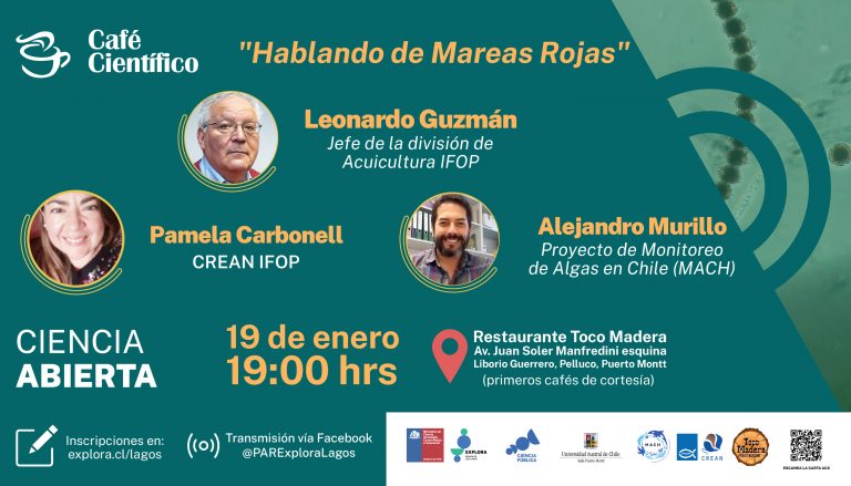 Café Científico «Hablando de Mareas Rojas» 19 de enero
