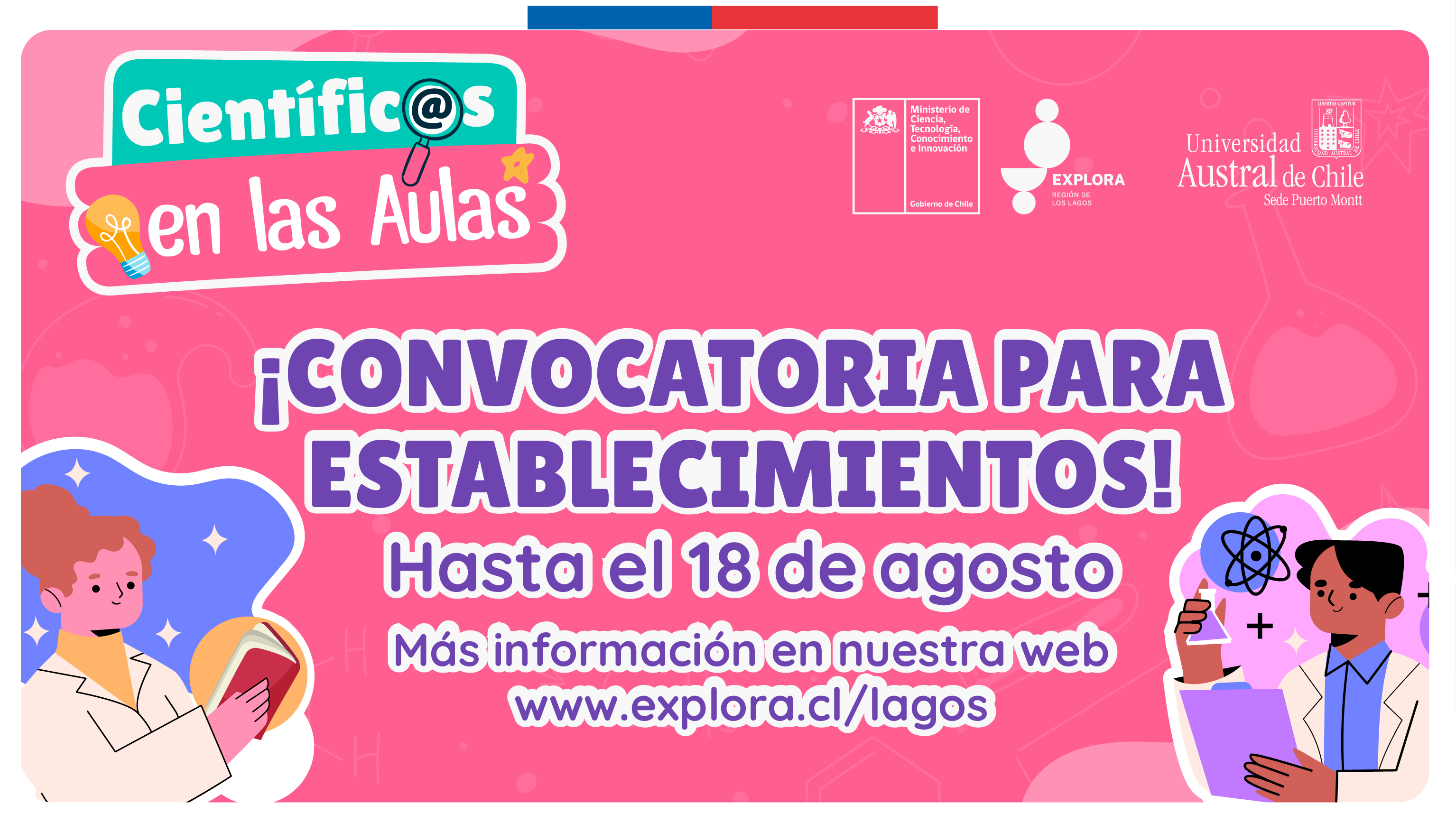 Científic@s en las Aulas abre postulación para establecimientos educacionales
