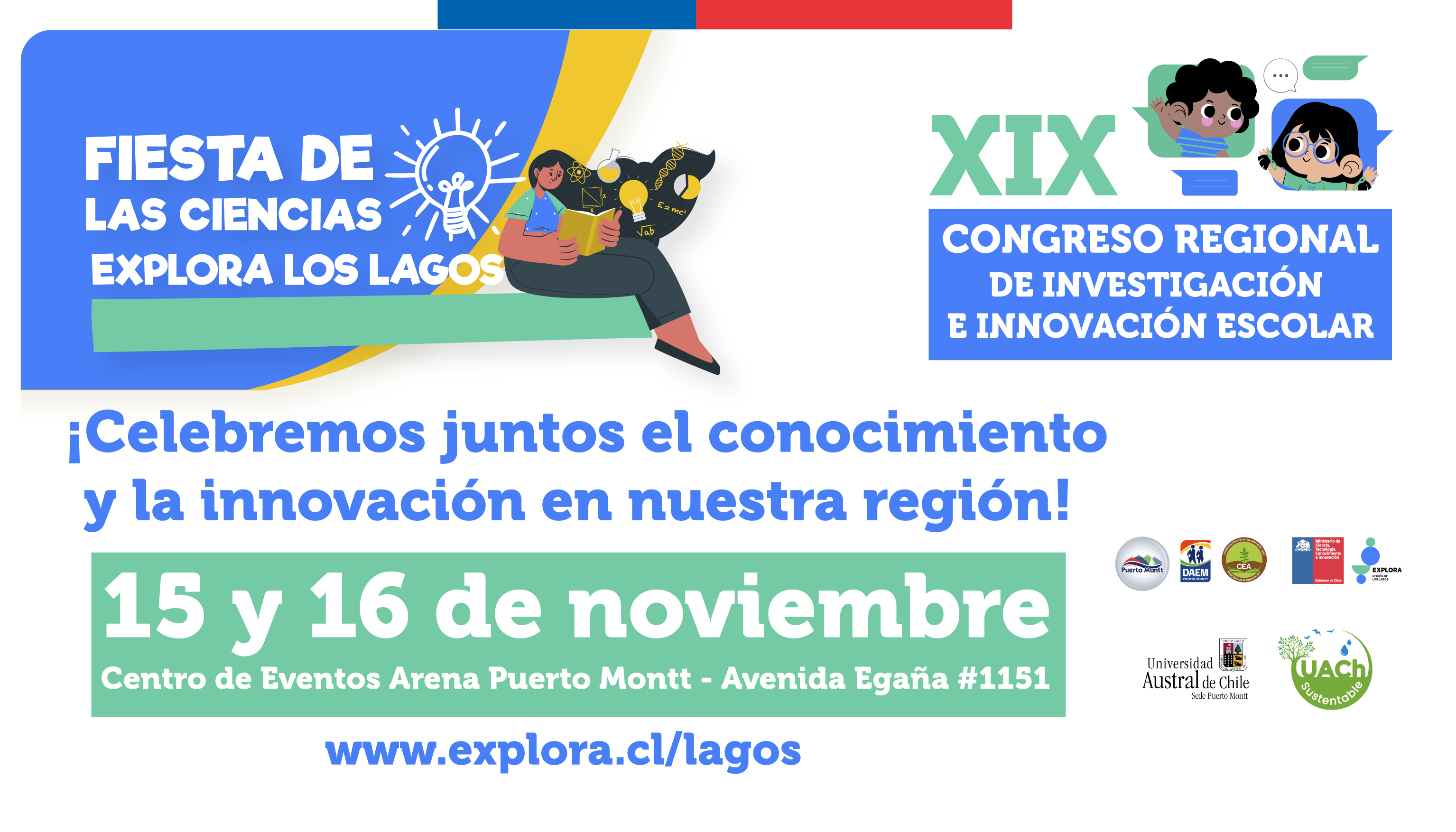 Invitamos a participar en las actividades del Congreso Regional y Fiesta de las Ciencias región de Los Lagos