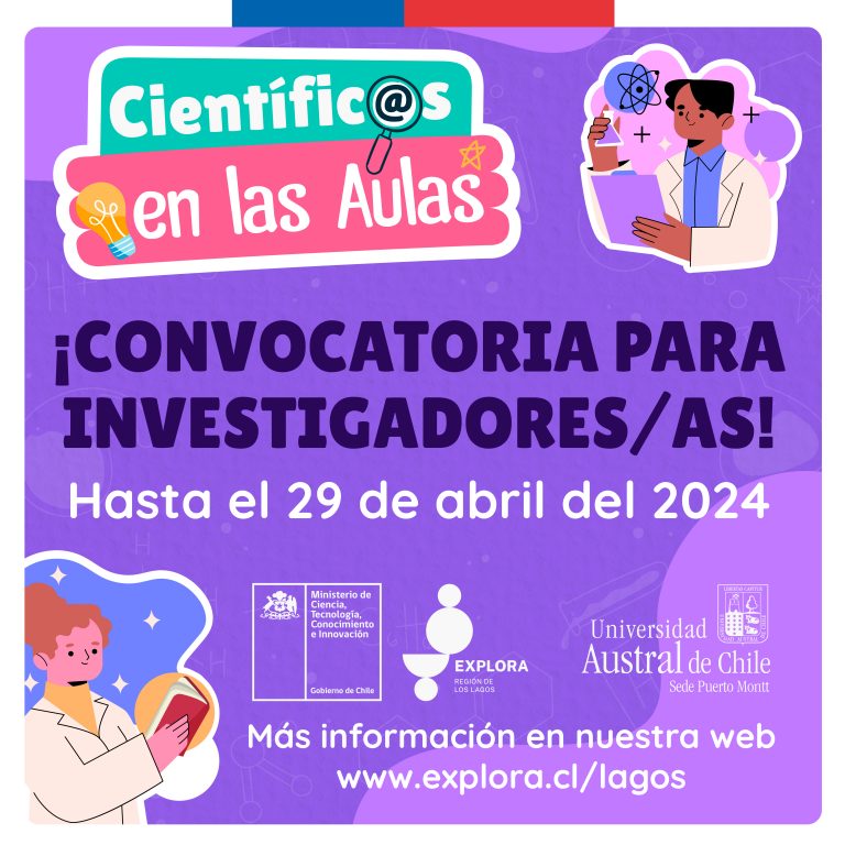 Iniciamos convocatoria para Programa Científic@s en las aulas 2024
