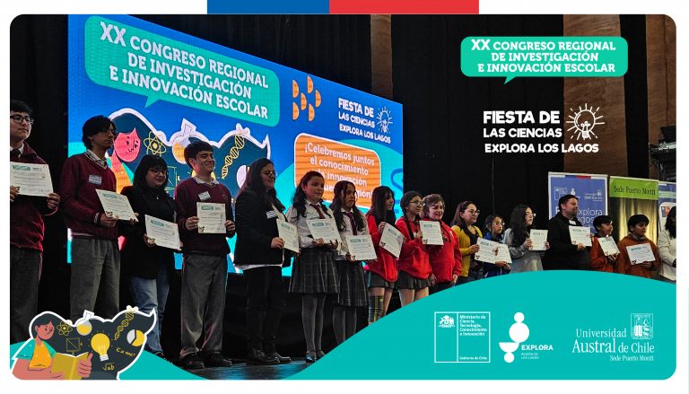 Estudiantes de Calbuco y Quellón logran calificación destacada en el XX Congreso Regional de Investigación e Innovación Escolar de Explora Los Lagos