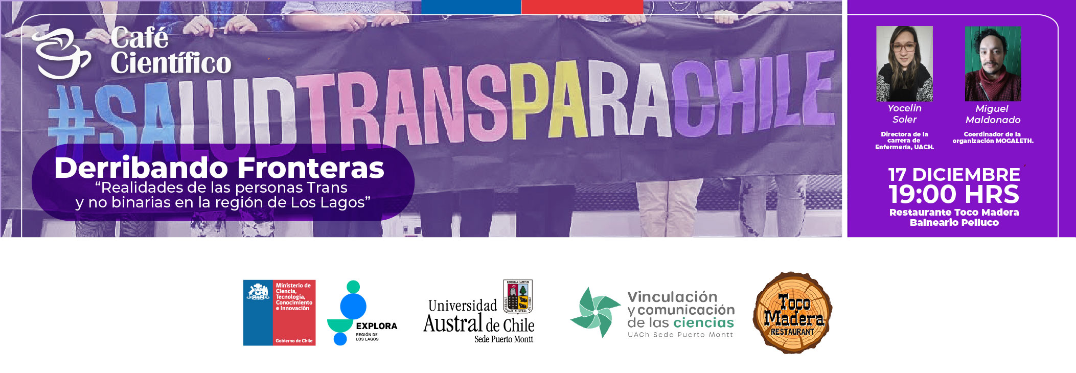 Café Científico de Puerto Montt invita a derribar fronteras y a conversar acerca de las realidades de las personas Trans y no binarias en la región