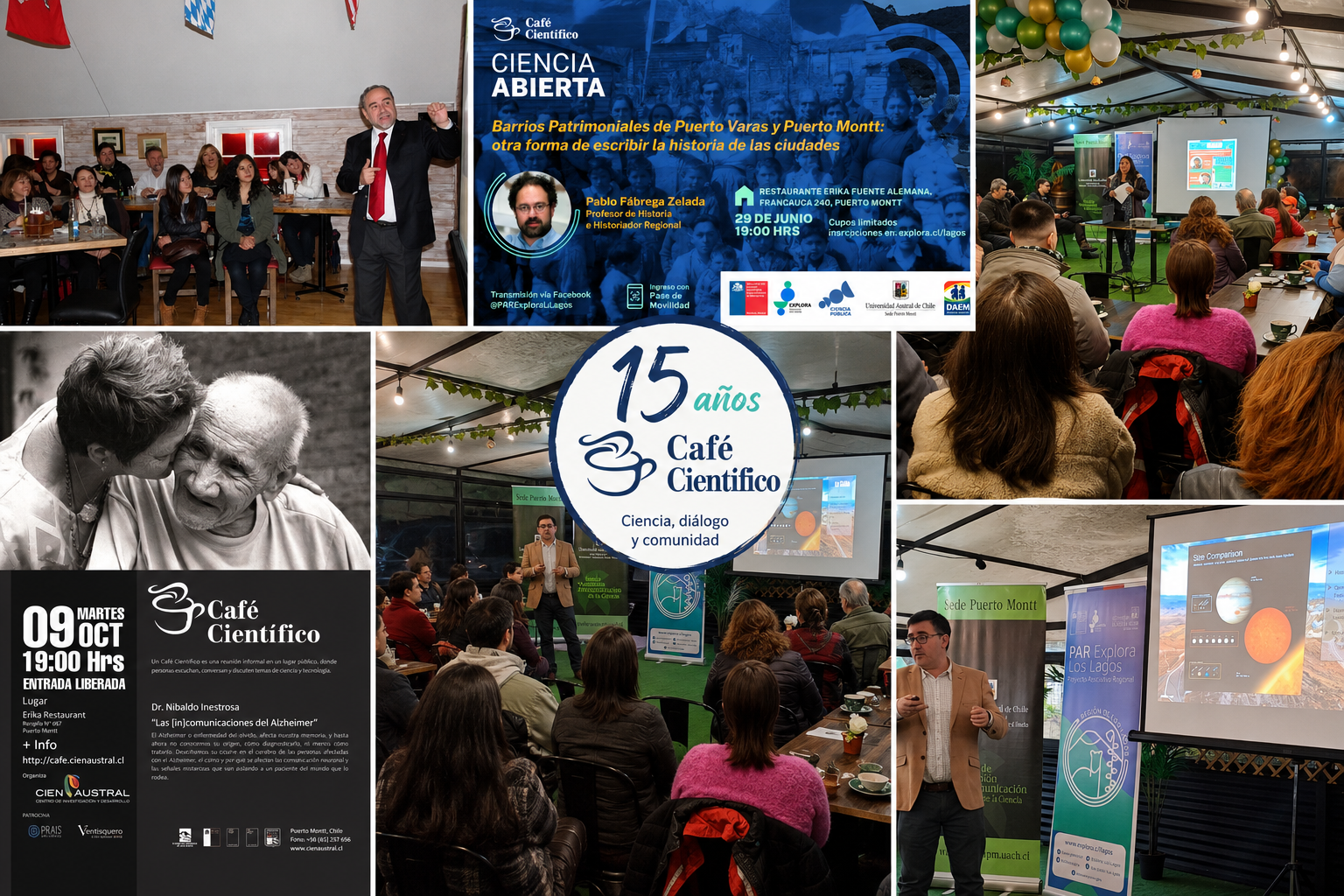 Café Científico de Puerto Montt celebra 15 años como espacio de encuentro entre ciencia y comunidad