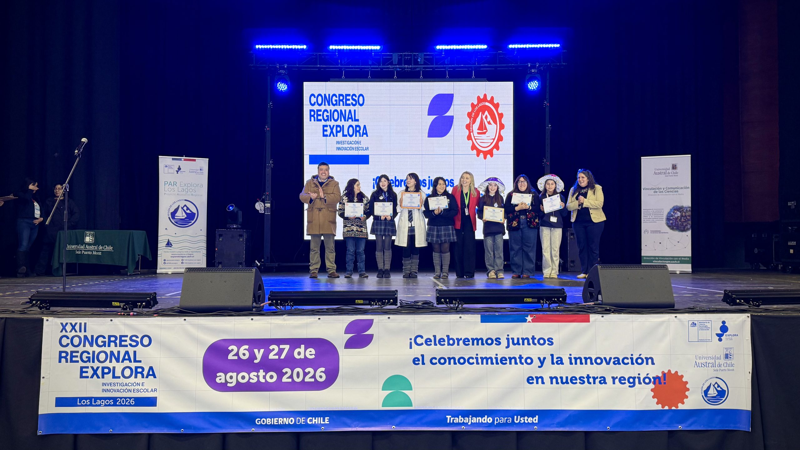 XXII Congreso Regional Explora Los Lagos reconoce a equipos que destacaron por sus proyectos de investigación e innovación escolar