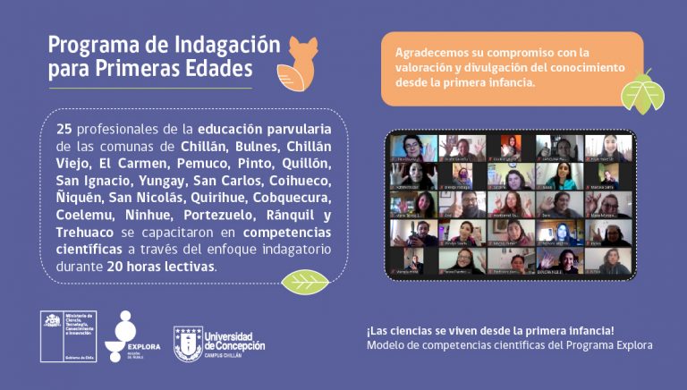 Educadoras de párvulo de Ñuble se capacitan en competencias científicas