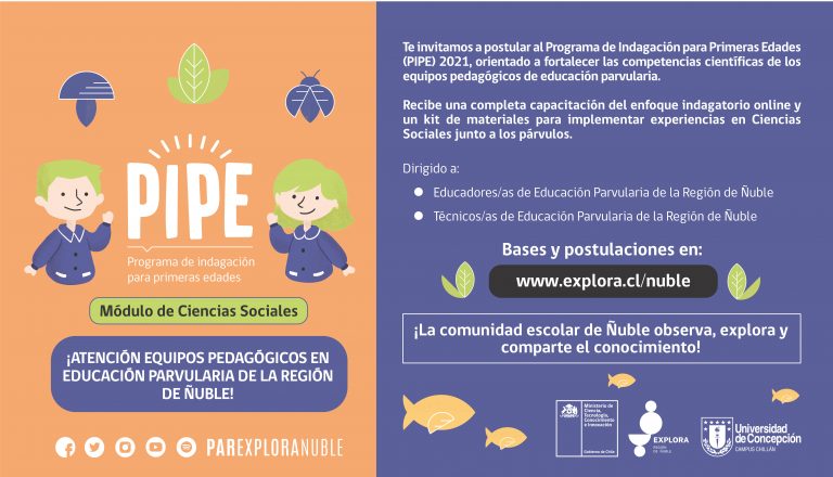 Explora Ñuble inicia periodo de postulación al Programa de Indagación para Primeras Edades