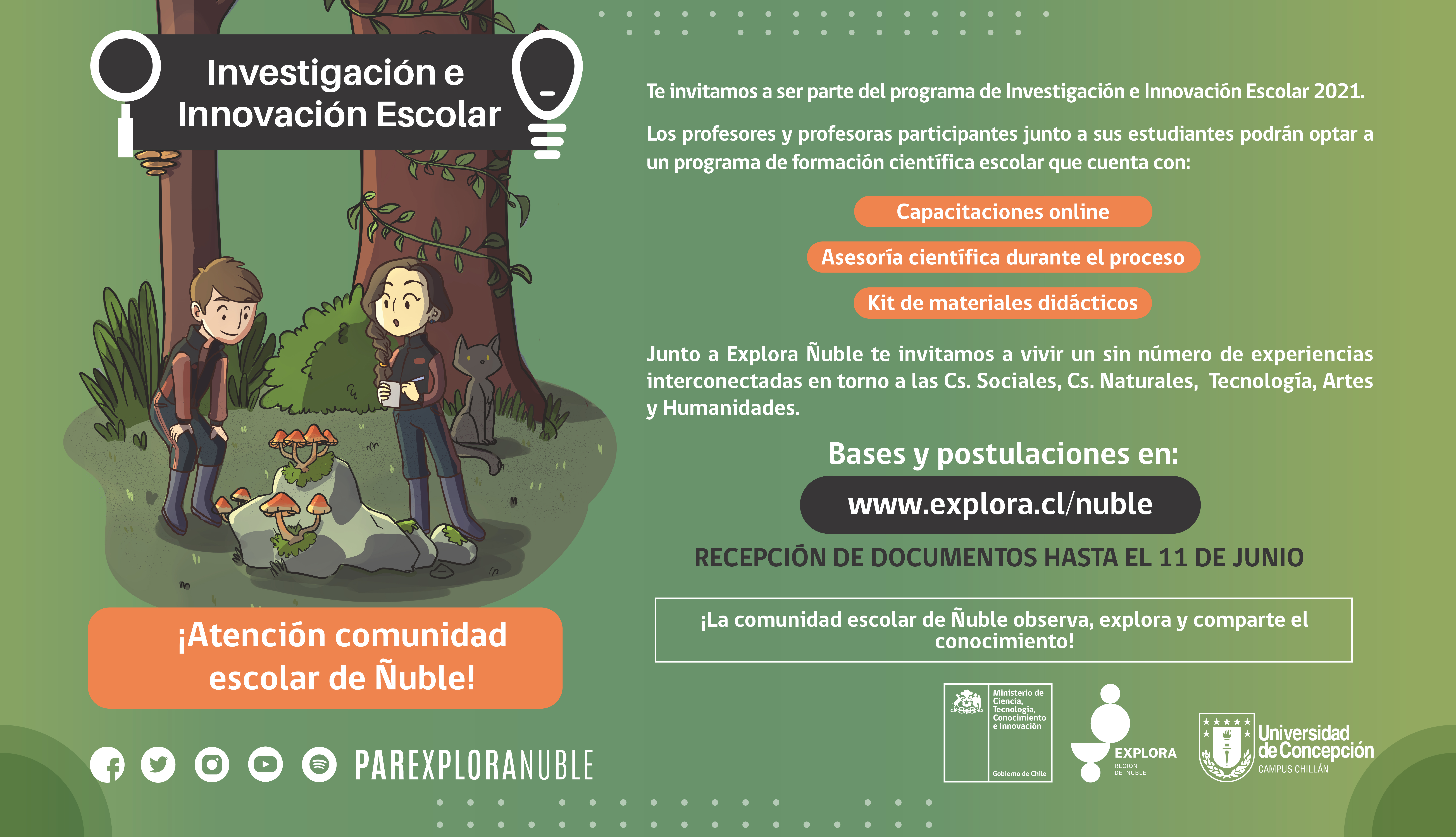 Explora Ñuble te invita a desarrollar investigación escolar en diversas áreas del conocimiento