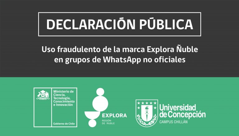 Declaración pública: Uso fraudulento de la marca Explora Ñuble en grupos de WhatsApp no oficiales