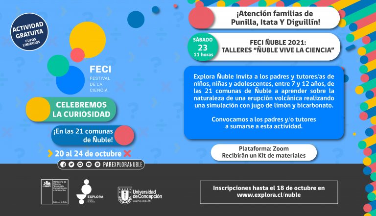 Talleres “Ñuble vive la ciencia”