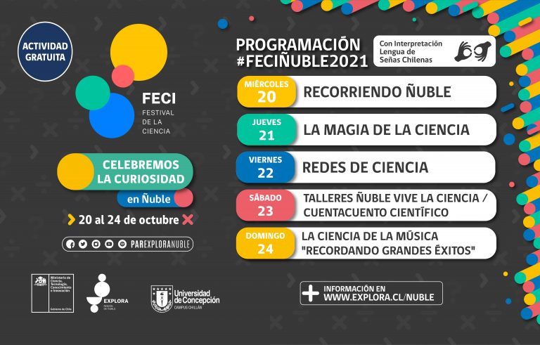 Más de una docena de actividades y una jornada presencial darán vida a la tercera versión del Festival de la Ciencia en Ñuble