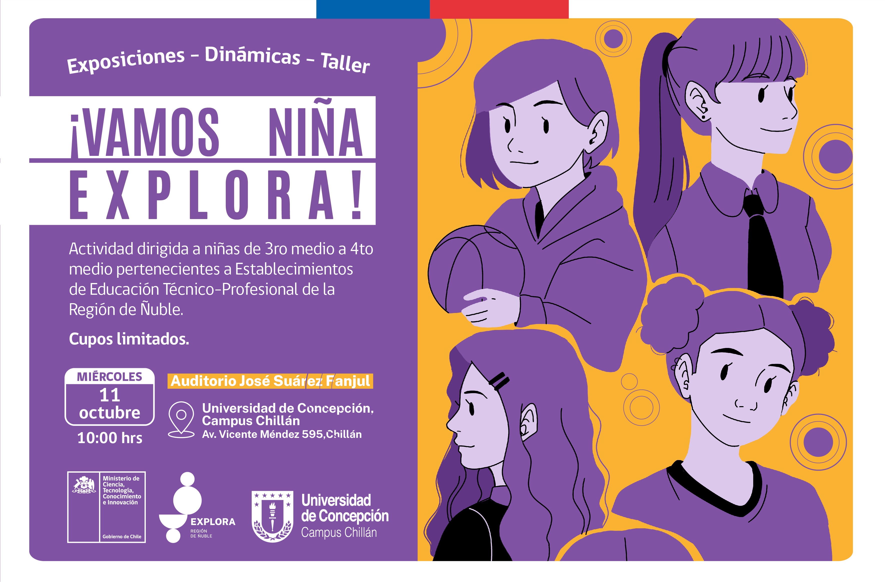 ¡Te invitamos a conmemorar el Día Internacional de la Niña con PAR Explora Ñuble!