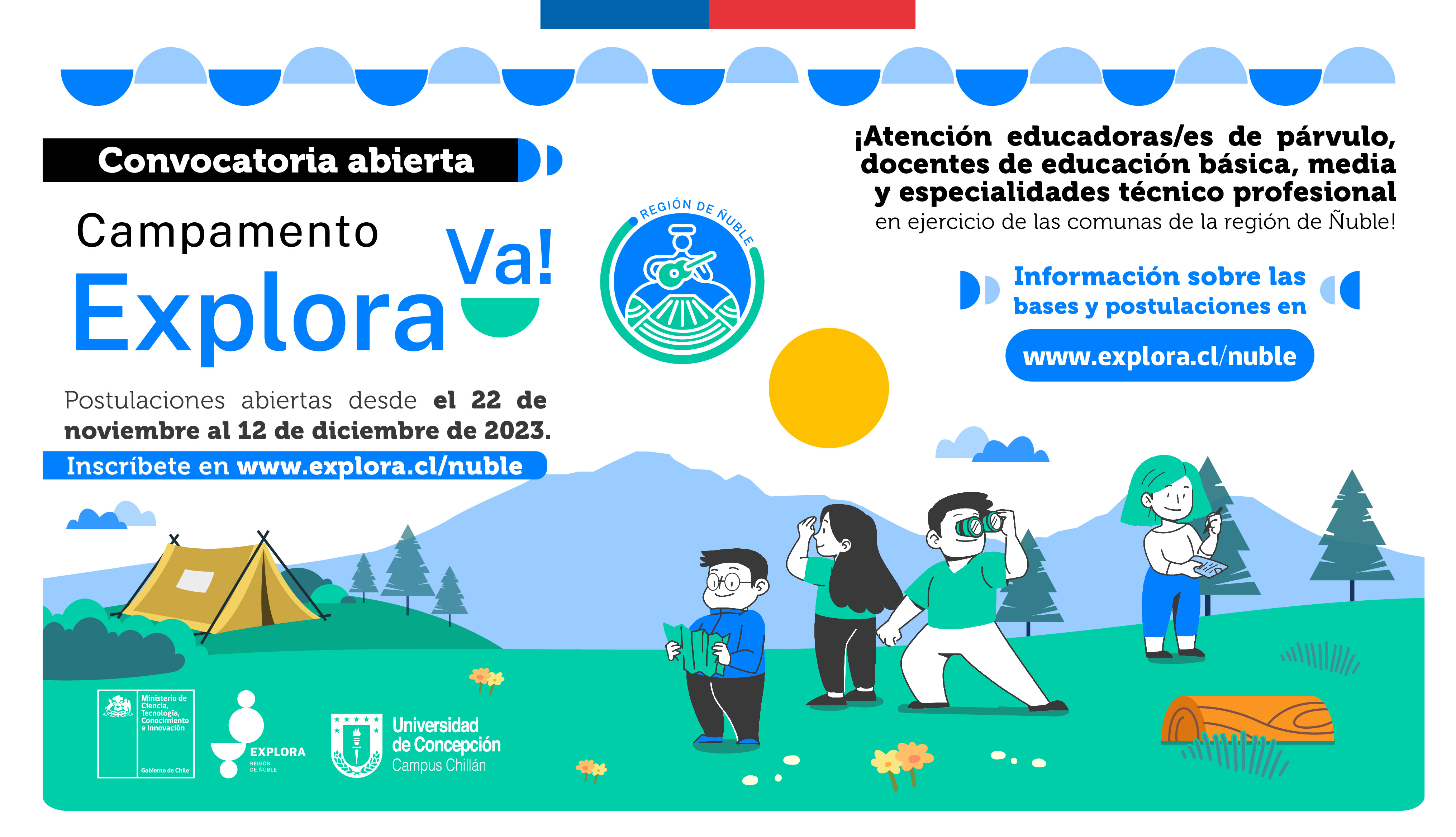 Convocatoria abierta para el Campamento Explora Va! Región de Ñuble