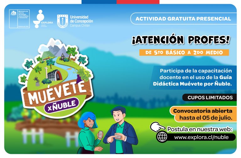 Convocatoria Capacitación: Uso de guía Didáctica para juego “Muévete por Ñuble”