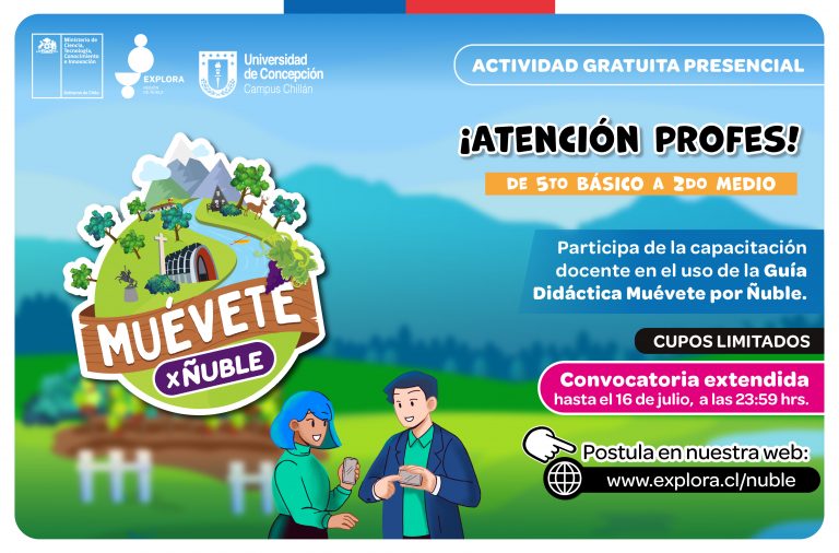 EXTENSIÓN Convocatoria Capacitación: Uso de guía Didáctica para juego “Muévete por Ñuble”