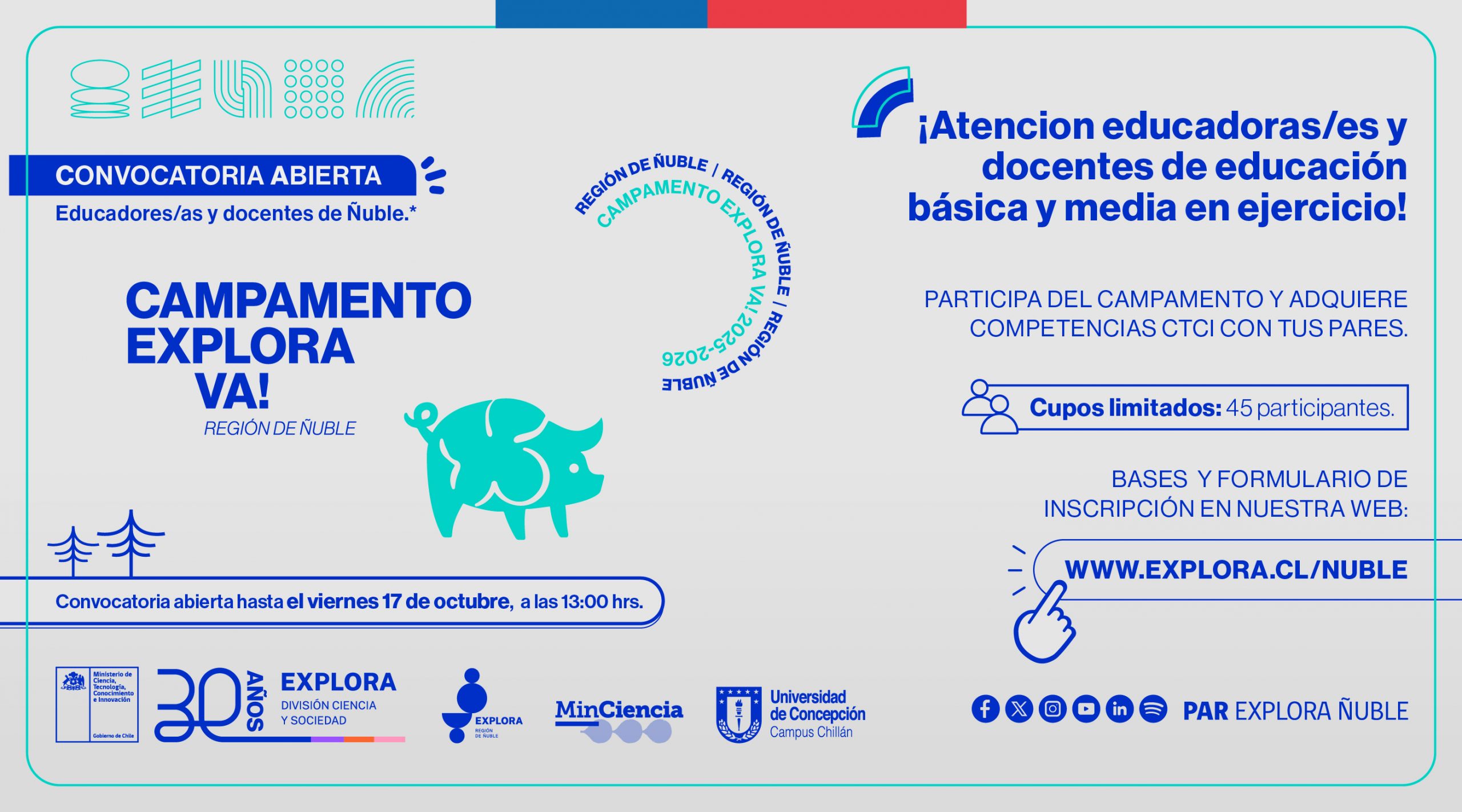 Convocatoria Campamento Explora Va! Ñuble 2025-2026