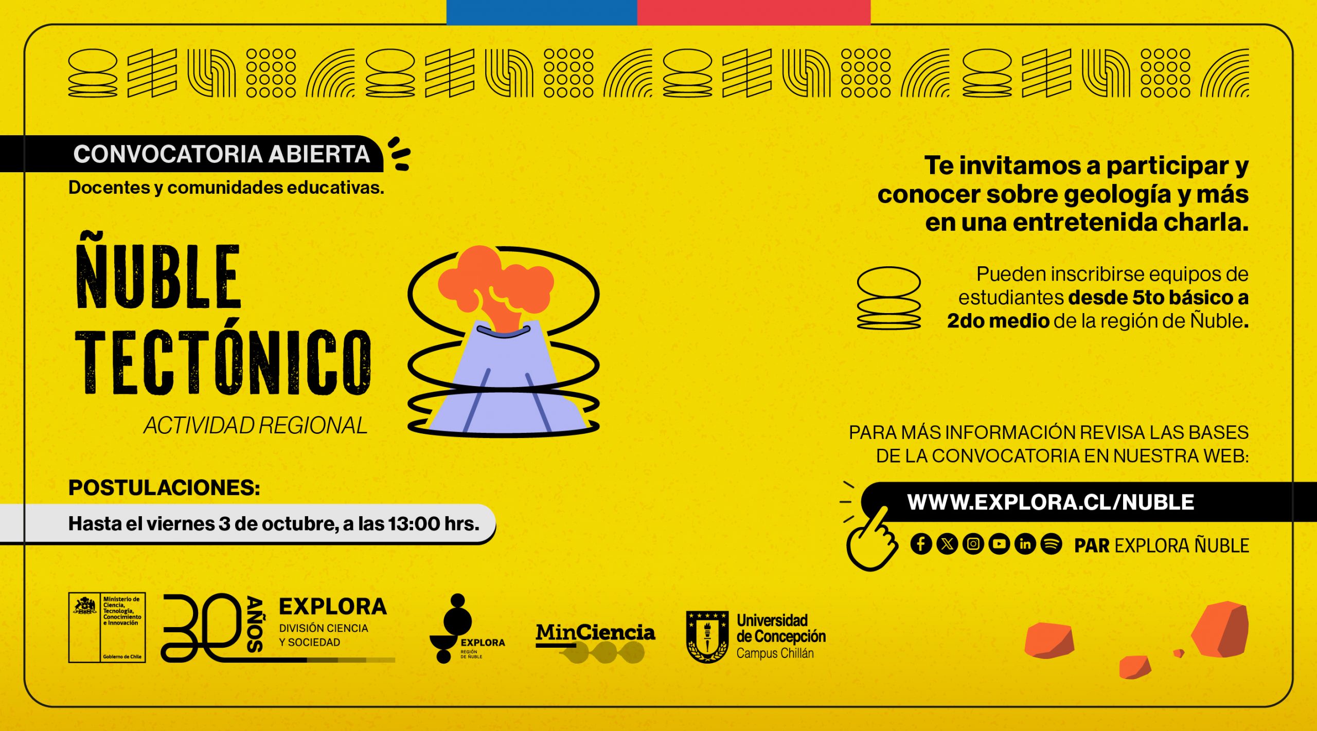 🌋 Convocatoria abierta: Ñuble Tectónico – Laboratorio de Creación 🎭🔬