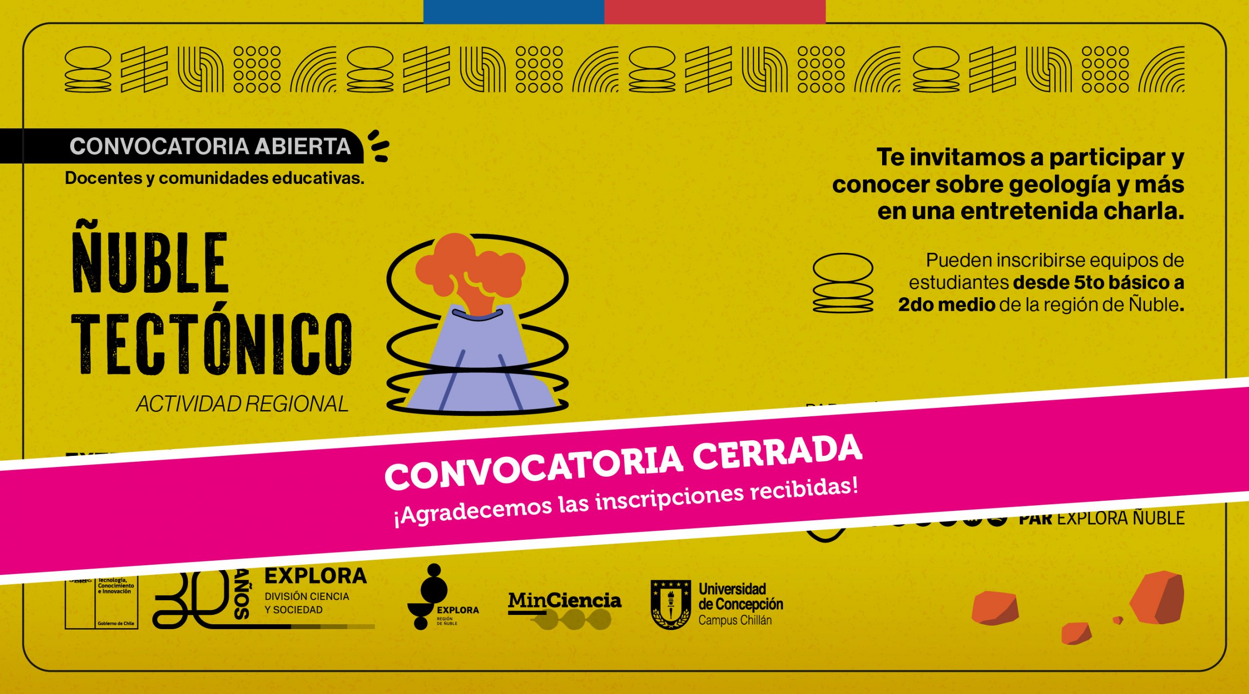 Cierre de convocatoria Ñuble Tectónico