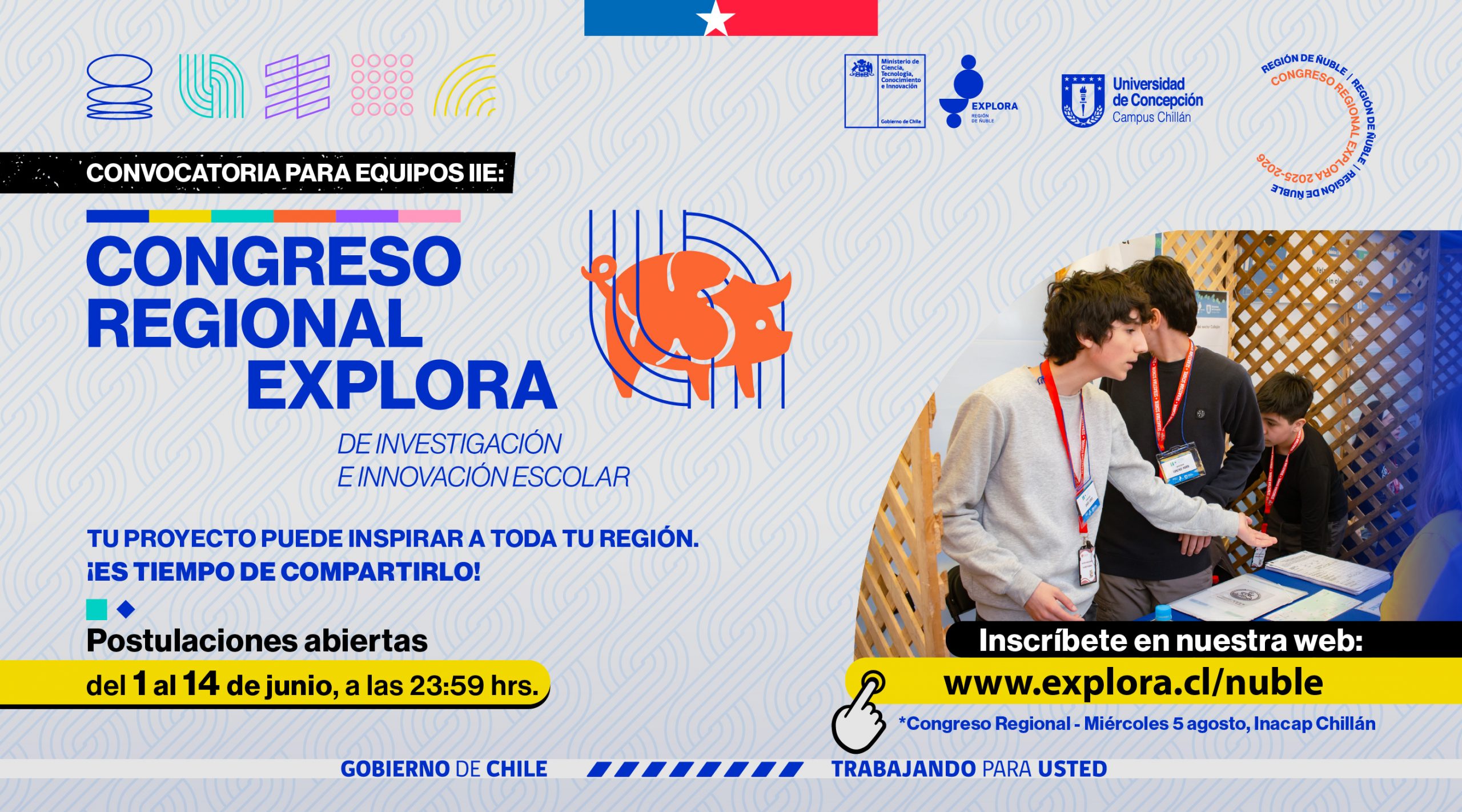 Abrimos postulaciones para el Congreso Regional Explora Ñuble IIE 2026