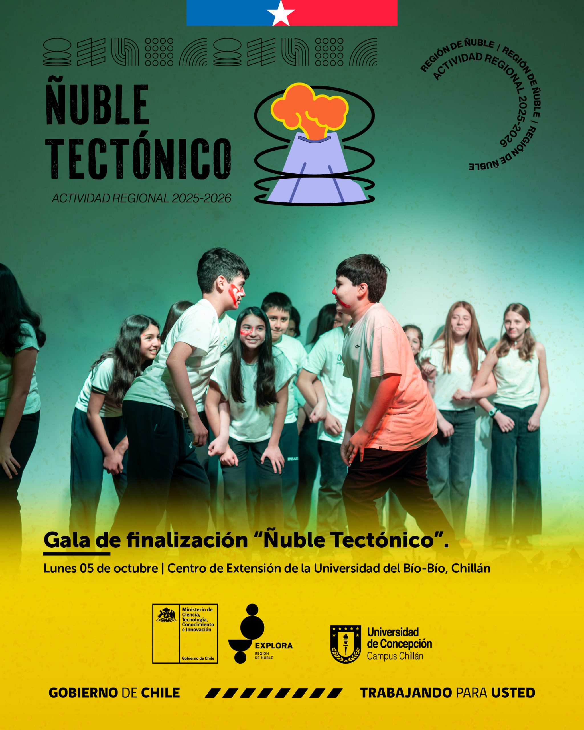 Ñuble Tectónico culminó su recorrido con una gala que unió ciencia, arte y territorio