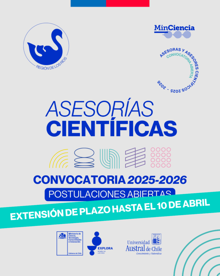 Participa de la convocatoria para Asesores Científicos 2025 – 2026 de Explora Los Ríos 🔬