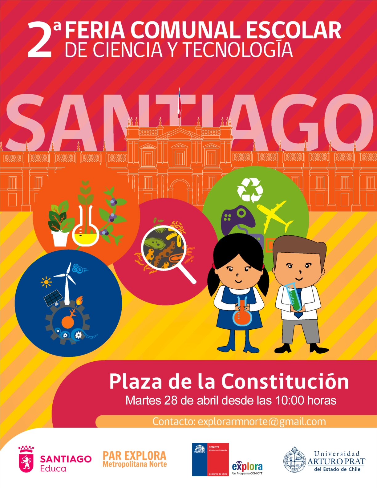 ¡Visita la 2° Feria Escolar de Ciencia y Tecnología de Santiago!