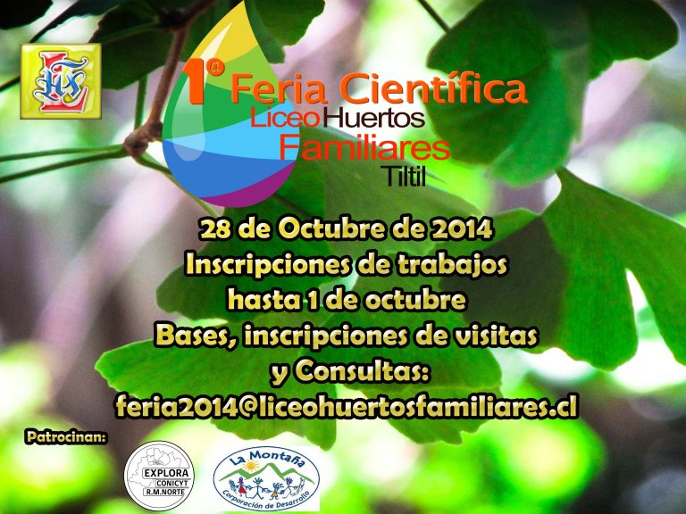 ¡Convocatoria Abierta! Feria Científica Liceo Huertos Familiares