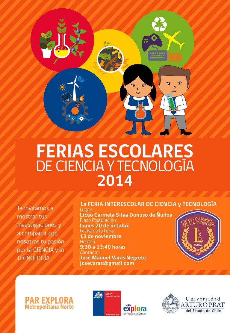 Sé parte de la I Feria Interescolar de Ciencia y Tecnología del Liceo Carmela Silva Donoso