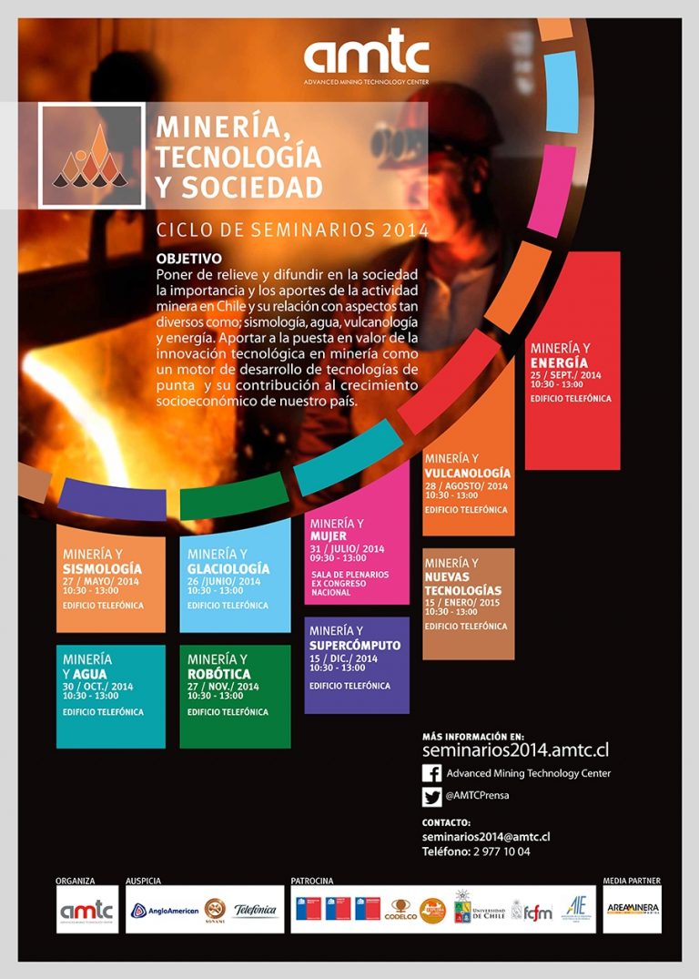 AMTC de la Universidad de Chile organiza Ciclo de Seminarios 2014 “Minería, Tecnología y Sociedad”