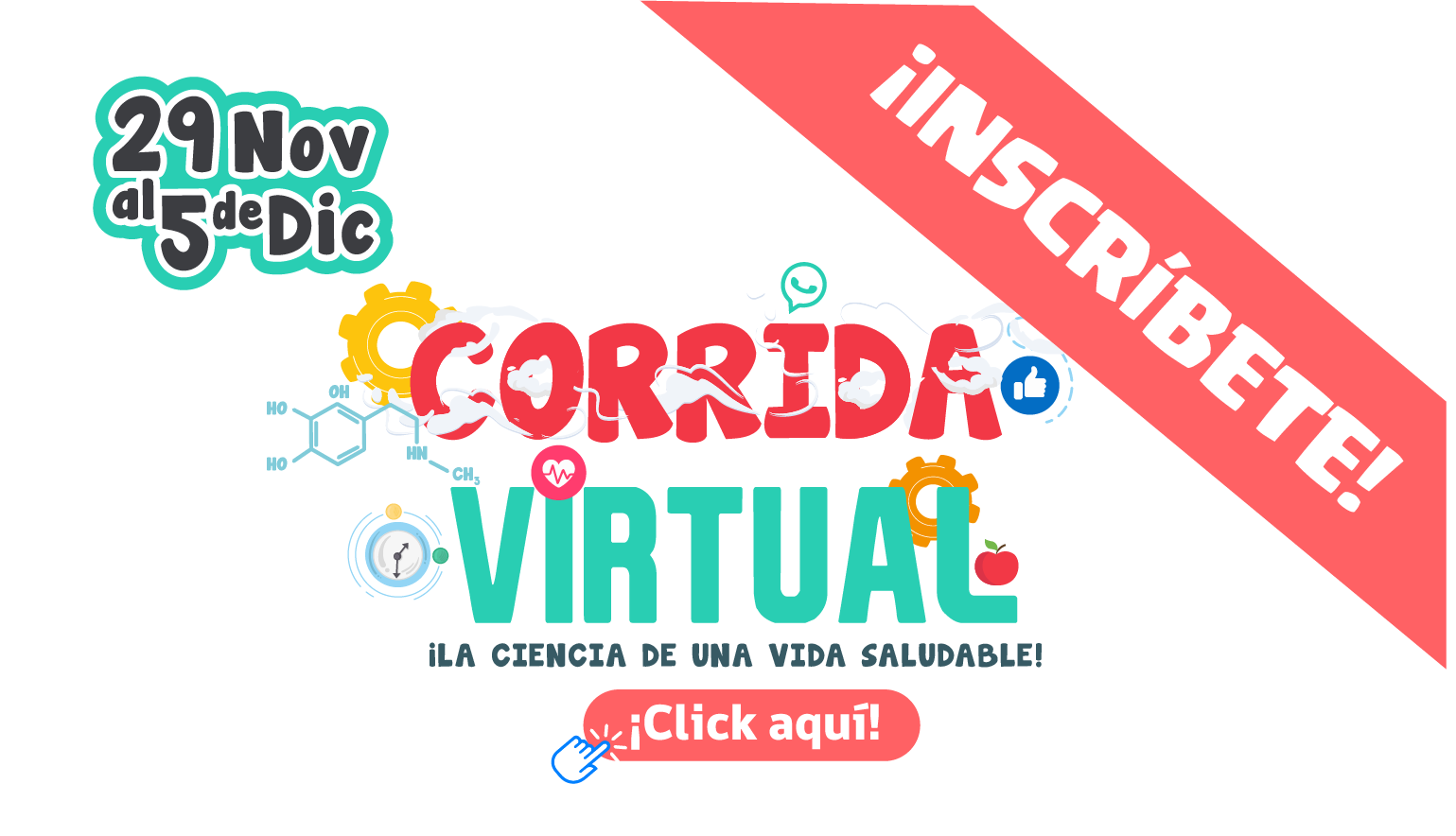 ¡Únete a esta experiencia virtual y sé parte de la corrida “La CIENCIA de una Vida Saludable!